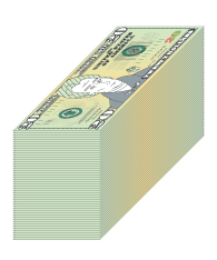 stack of $20 bills