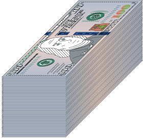 Gráfica que demuestra la viad útil de billetes de $100