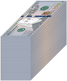 Gráfica que demuestra la viad útil de billetes de $100