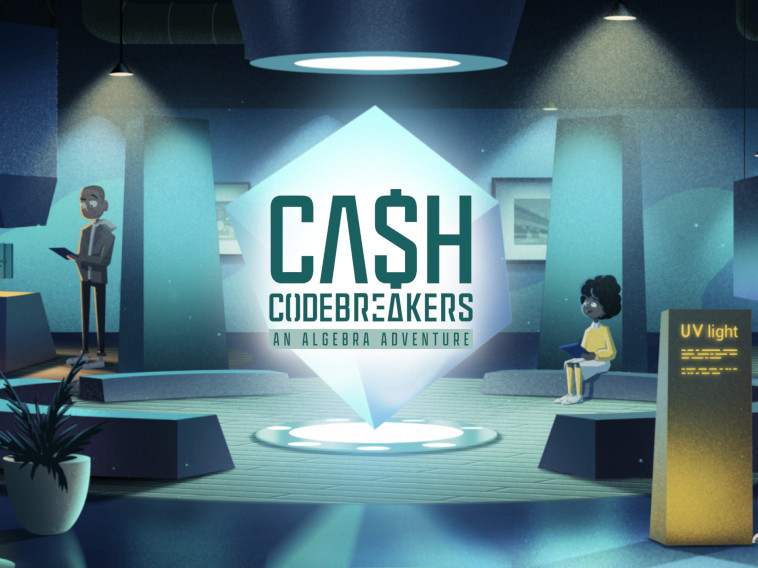 Screenshot of Cash Codebreakers, an interactive math game for middle schoolers.