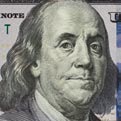 retrato de Ben Franklin en el billete de 100 dólares