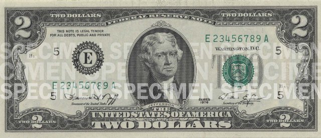 1963 Two Dollar Bill Value Chart