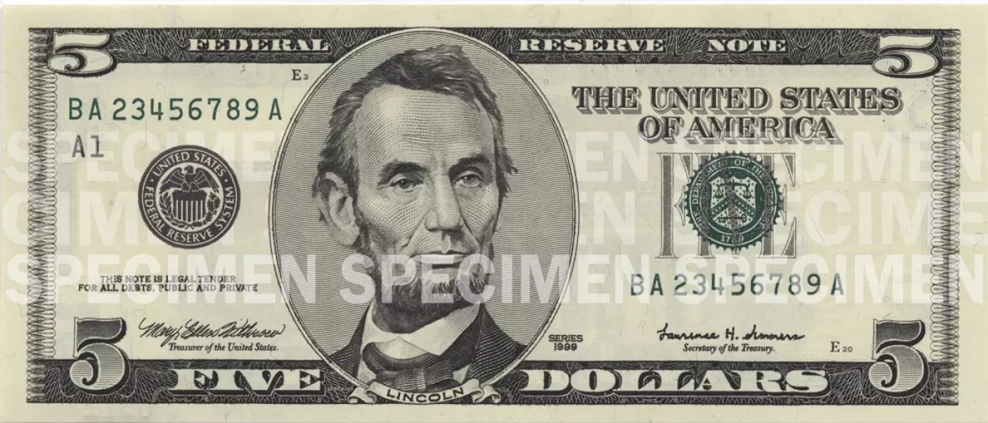 5 dollar bill front