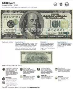 Billete de $100 (1996-2013)