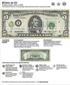 Billete de $5 (1993-2000)