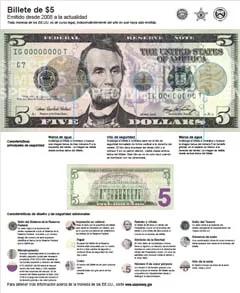 Billete de $5 (2008-Presente)