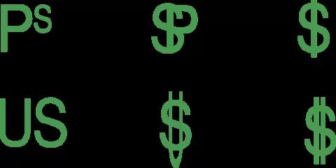 Dollar symbol evolution