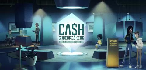 Una captura de pantalla de la experiencia en línea de Cash Codebreakers que muestra a los estudiantes explorando un museo del dinero.