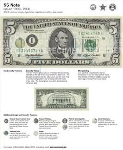 $5 Note (1993-2000)