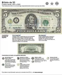 Billete de $5 (1993-2000)