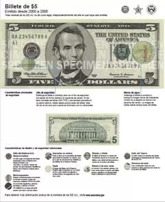 Billete de $5 (2000-2008)