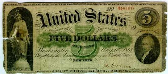 Nota de demanda de $5 