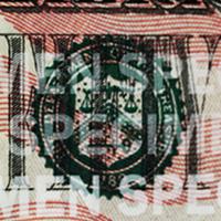 sello verde del Tesoro en el billete de $20
