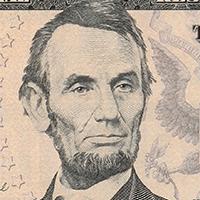 ampliación del retrato de Lincoln