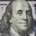 retrato de Ben Franklin en el billete de 100 dólares