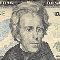 retrato de Jackson en el billete de $20