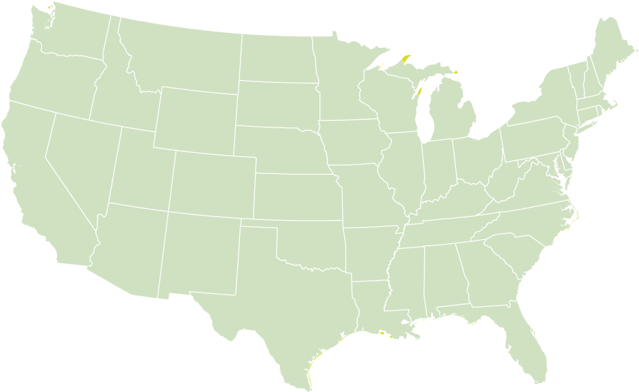 Image of map of the U.S. showing where Federal Reserve Bank cash offices and B.E.P. printing facilities are located